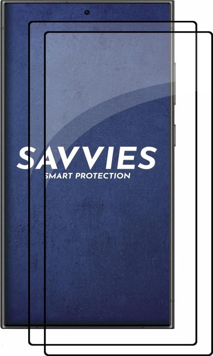 Produktbild Savvies Full-Screen Displayschutz Panzerglas Schutzglas (2 Stück, Samsung Galaxy S24 Ultra)