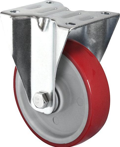 Produktbild Cascoo PU-Reifen, rot auf Polyamidfelge