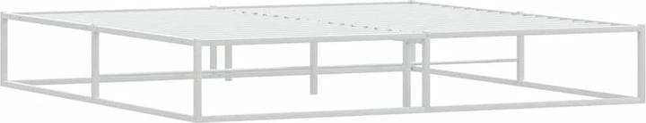 Actual product image VidaXL Bettgestell ohne Matratze Weiss 200x200 cm Metall (200 x 200 cm)