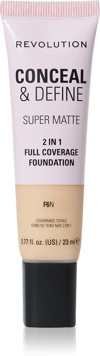Actual product image Makeup Revolution Conceal & Define Matte Foundation (F6N)
