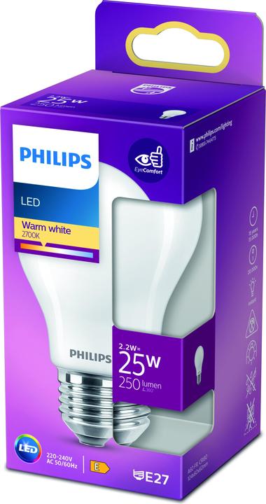 Actual product image Philips Lamp (E27, 2.20 W, 250 lm, 1 x, E)