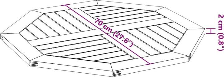 Immagine prodotto vidaXL Londra (70 x 70 x 2 cm)