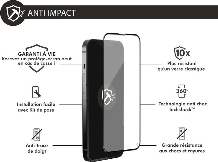 Actual product image Bigben Connected Glass screen protector (1 Piece, Apple iPhone 13 Pro Max, Apple iPhone 14 Plus)