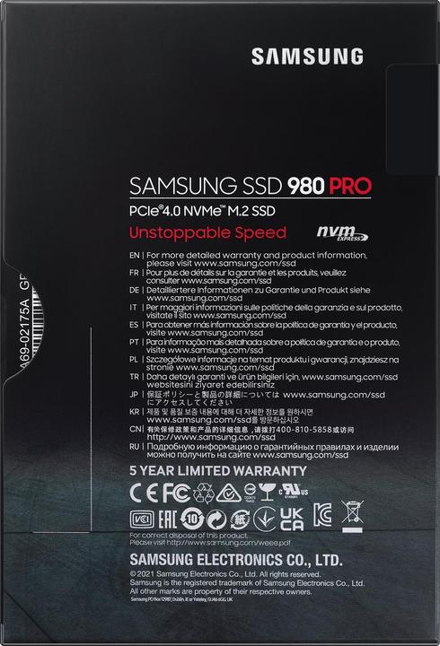 Produktbild Samsung 980 Pro (1000 GB, M.2 2280)