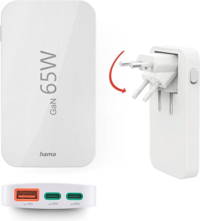 Immagine prodotto Hama Schnellladegerät (65 W, 3 porte)