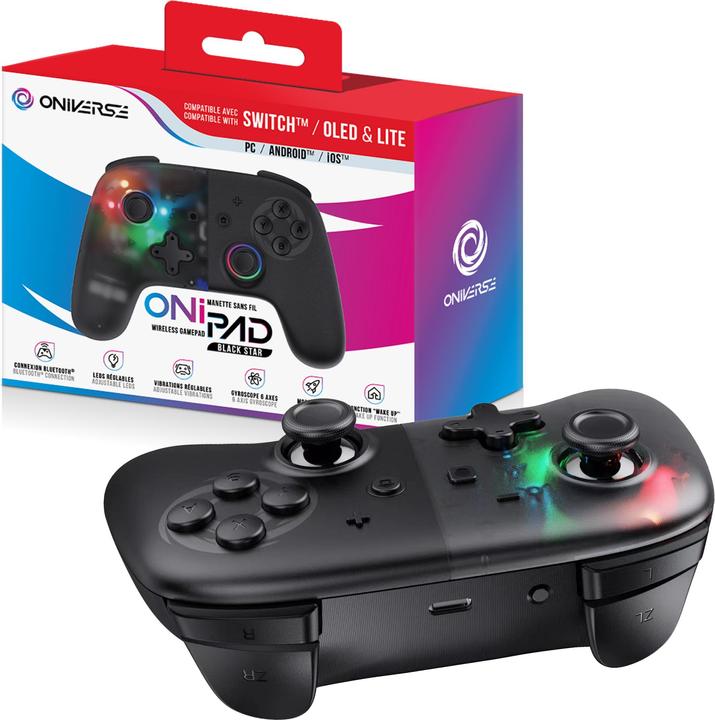Produktbild Oniverse Onipad - Bluetooth Controller Für Nintendo Switch, PC, IOS & Android - Schwarz (Switch)