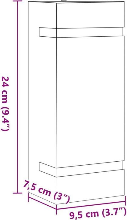 Image du produit vidaXL Aussenwandleuchte (GU10, IP44)