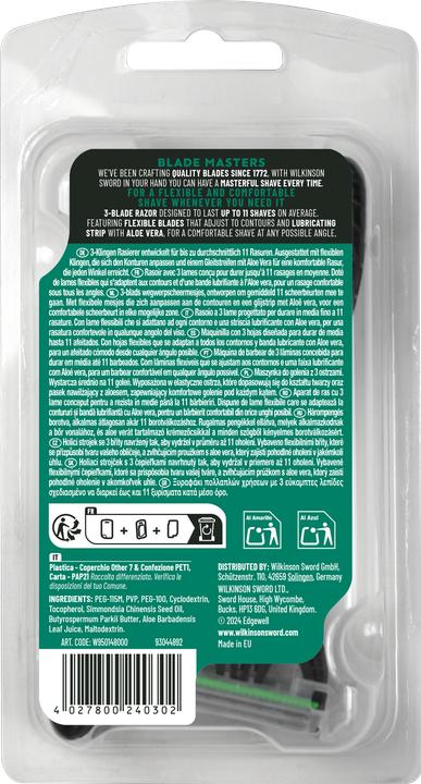 Actual product image Wilkinson Razor Extreme3 ​​Sensitive 4 + 4