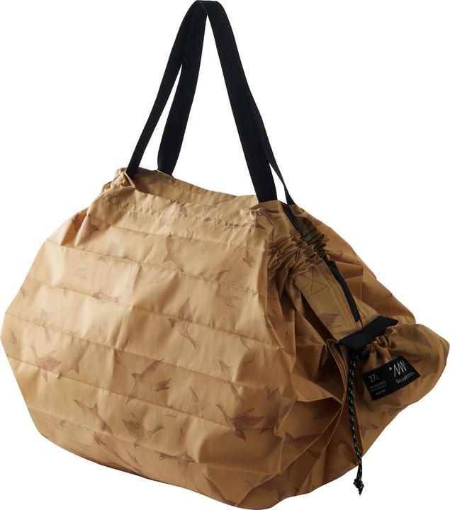 Shupatto Compact Packable Bag "Flying Birds" - Faltbare Tasche One-Pull (patentiert)