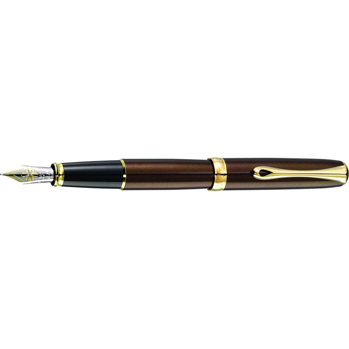 Diplomat, Schreibstifte, Füllhalter Excellence A2 Marrakesh vergoldet 14 kt F (braun/gold, 1 x)