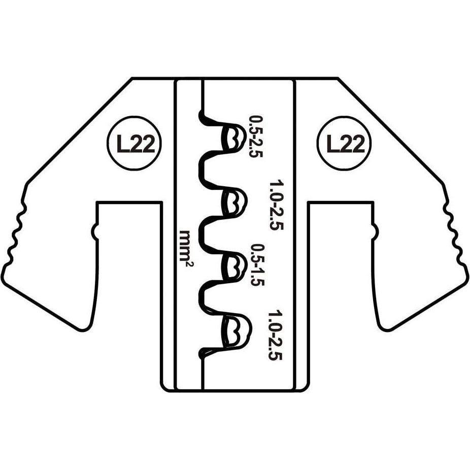 Thumbnail - Toolcraft, Zange, TO-9624939 Crimpeinsatz ST Buchsenkontakt 0.5 bis 2.5 mm² Passend (50.70 mm)