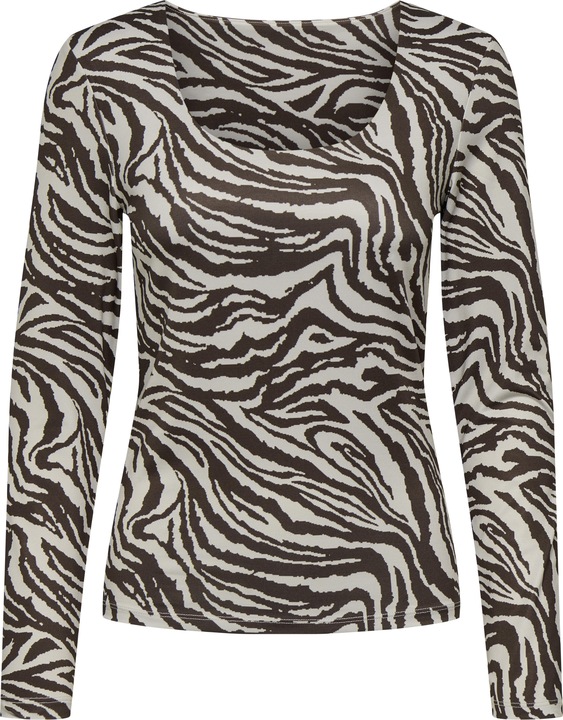 Only Onllone Aop L/S Two Way Top Jrs