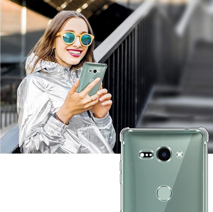 Produktbild Screenguard Sony Xperia XZ2 Compact Hülle Crystal Soft Airbag Bumper (Sony Xperia XZ2 Compact)