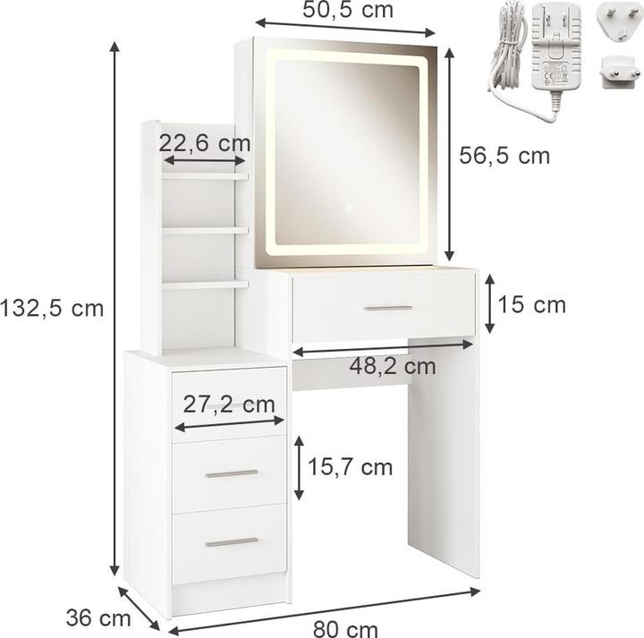 Image du produit Vicco Lisca avec éclairage (80 x 36 x 131.60 cm)