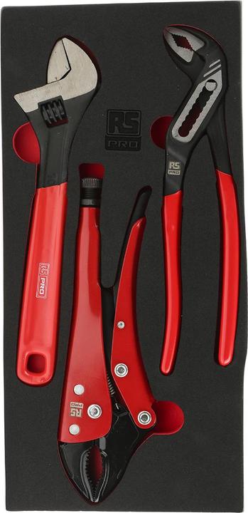 Produktbild RS PRO 3pc Pliers and Adjustable Wrench Set (389 mm)