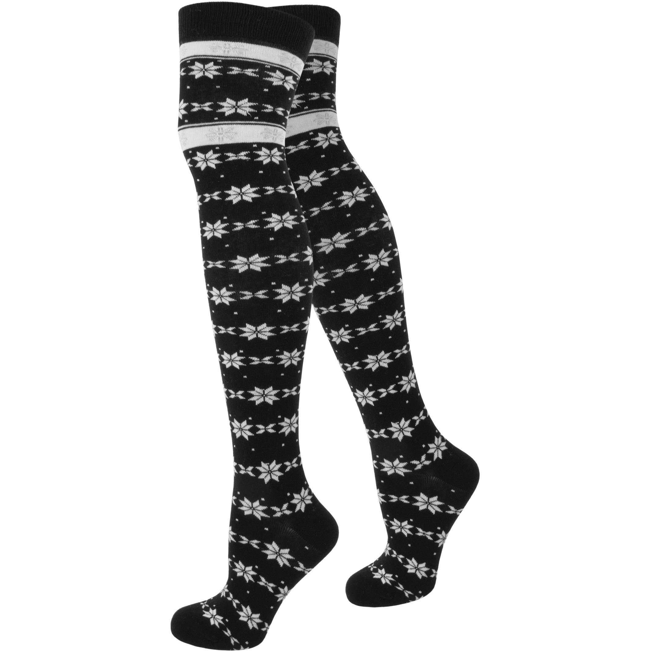 Normani, Herren, Socken, 1 Paar Overknees Norweger-Star, Schwarz, (Einzelpack, 36, 41)