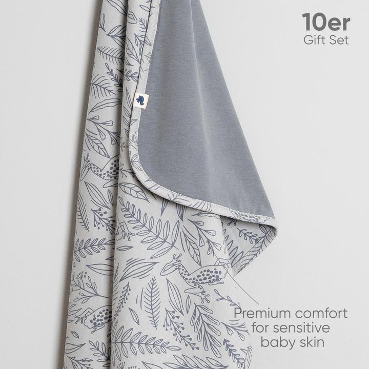 Produktbild TotsTale Premium 10-teiliges Geschenkset aus Bio-Baumwolle – Erstausstattung für Neugeborene (50, 56, 62, 68)