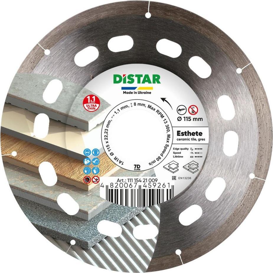 Distar, Abrasivi, Di-Star TARCZA DIAMENTOWA 1A1R 115x1,1x8x22,23 Esthete