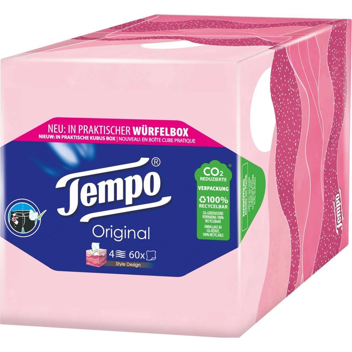 Tempo, Fazzoletti + Salviette cosmetiche, Scatola originale dei dadi