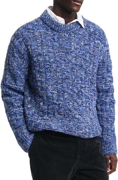Produktbild GANT Textured Wool Blend C-Neck, sea blue, XL (XL)