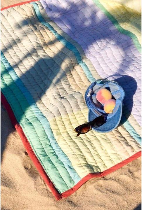 Produktbild Hübsch Pavilion Decke Block Coral/ Multifarben (140x200 cm)