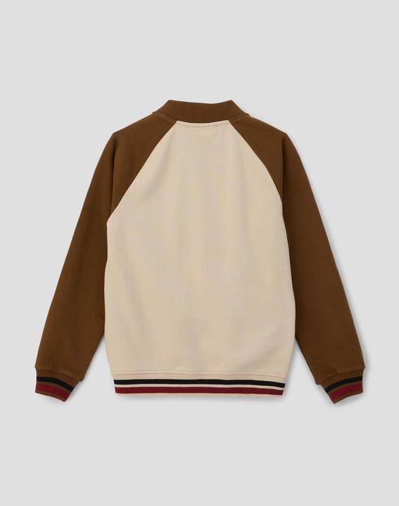 Produktbild s.Oliver Sweatshirt Jacke Sweatshirtjacke im College-Style (L)