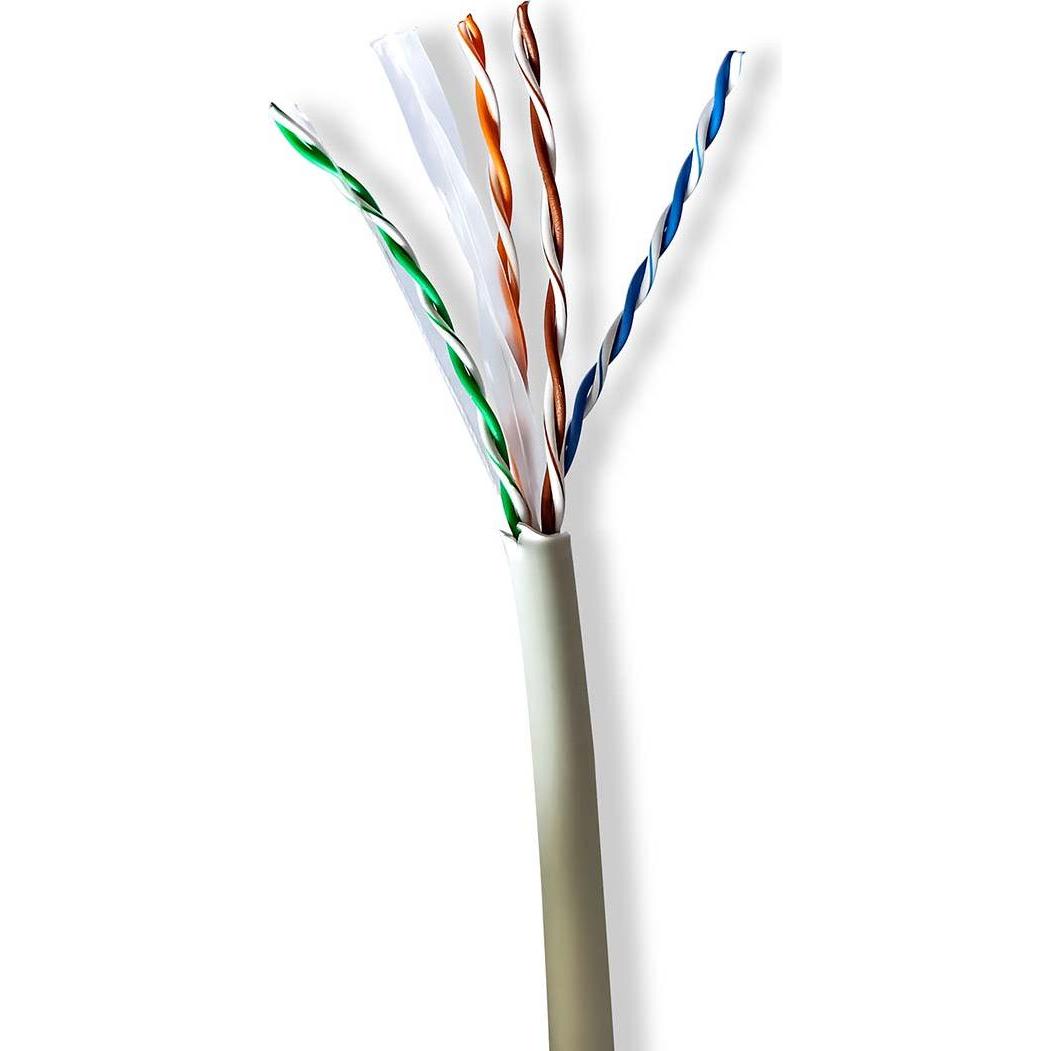 Nedis Netzwerk-Kabel Rollen CAT6 Litzenleitung U/UTP Reines Kupfer 305.0 m Innenbereich (U/UTP, CAT6, 305 m), Netzwerkka...