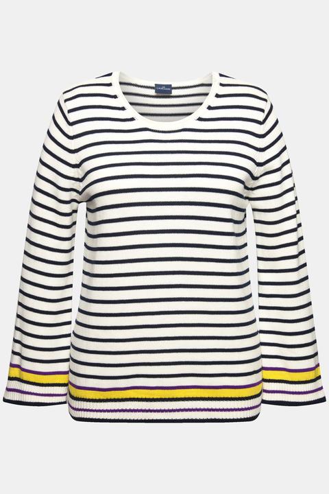 Produktbild Laurasøn Ringel Srrickpullover, Rundhals, Langarm (M)