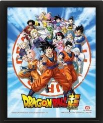 Productafbeelding Pyramid Ingelijste 3D kroonlijst Dragon Ball Super Goku Z Fighters 26x20cm (26 x 20 cm)