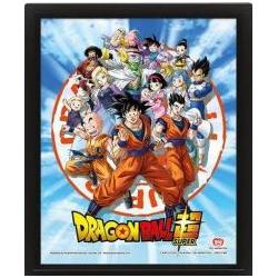 Pyramid, Bilder, Framed 3D Cornice Dragon Ball Super Goku Z Fighters 26x20cm (26 x 20 cm)