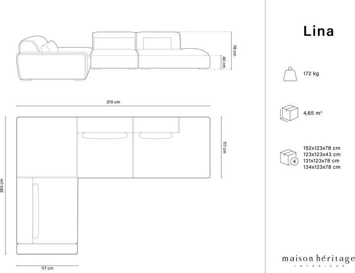 Image du produit Maison Heritage Lina (Canapé d'angle, Canapé modulaire)
