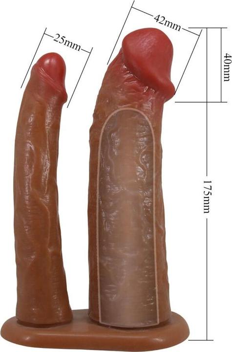 Produktbild Pretty Love - Yairon Doppelte Penishãoelle Mit 4 cm Verlã„Ngerung Mulatte