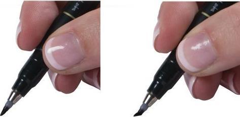 Actual product image Tombow Calligraphy pen WS-BS soft (Black, 1 x)