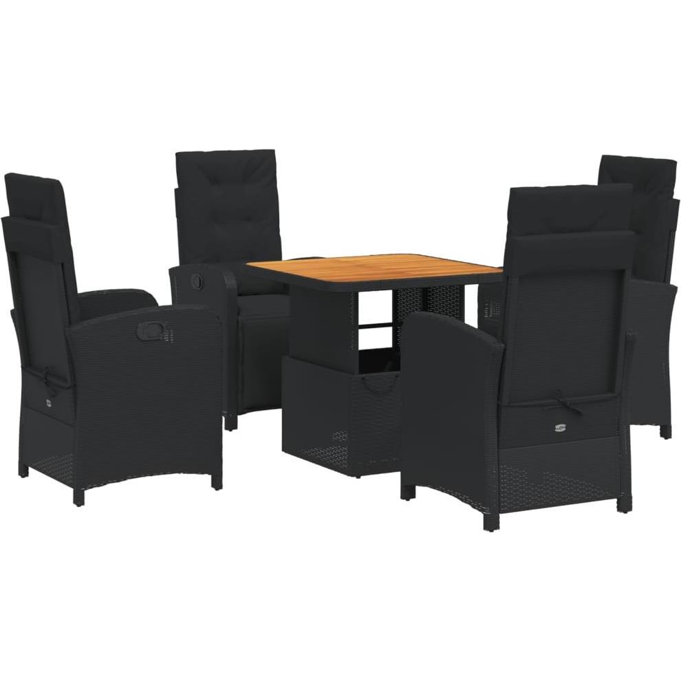 VidaXL, Gartentisch + Balkontisch, 10-tlg. Garten-Lounge-Set mit Kissen (80 cm)