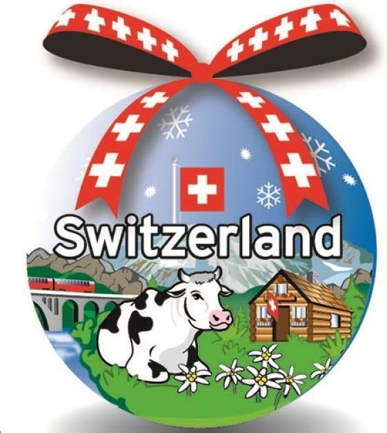 Produktbild Ornamente Ornament Dekokugel Motiv Alpenlandschaft (blau) 6 LED's, Ã˜ 80 mm