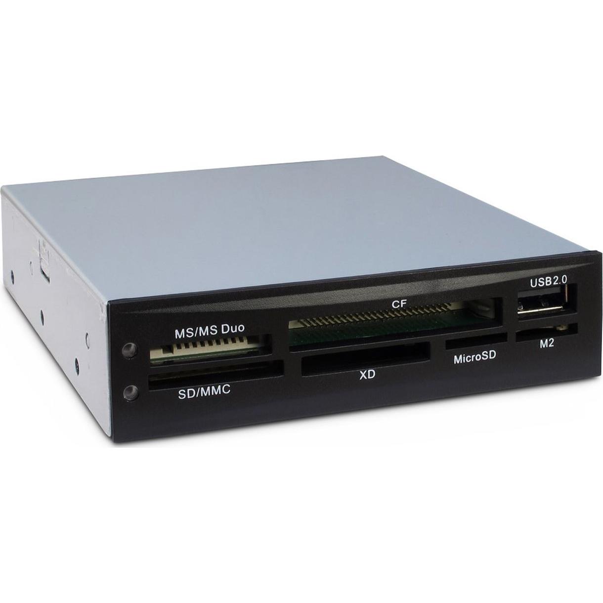 Intertech Card Reader CI-02 USB 2.0 für gängige Speicherk. (USB), Speicherkartenlesegerät, Schwarz