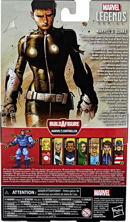 Actual product image Hasbro Legends Series Marvel's Quake, 15 cm tall action figure to collect, 5 accessories.