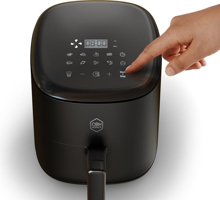 Actual product image OBH Nordica Easy Fry Compact digital airfryer sort 3 litre