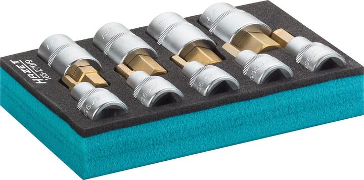Actual product image HAZET Screwdriver socket set 163-270/9 - Square hollow 12.5 mm (1 (10 mm, 11 mm, 12 mm, 13 mm, 14 mm, 15 mm, 16 mm, 17 mm, 18 mm, 19 mm)