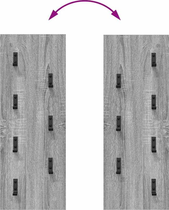 Produktbild vidaXL Wandmontierter nachttisch (30 x 30 x 80 cm)