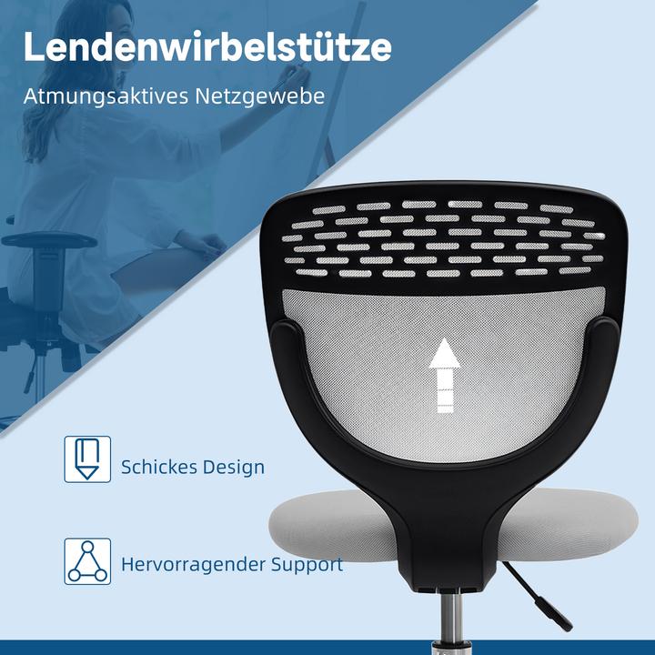 Image du produit Vinsetto Bürostuhl Polyester Hellgrau