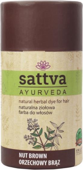 Sattva Ayurveda Sattva, natürlicher Kräuterhaarfarbstoff, nussiger Bronze, 150 g - Ablaufdatum: 30.9.2023