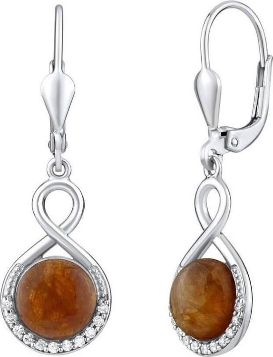 Image du produit Silvego Boucles d'oreilles en argent avec Garnet Hesonite naturelle JST14710GRE (Argent)