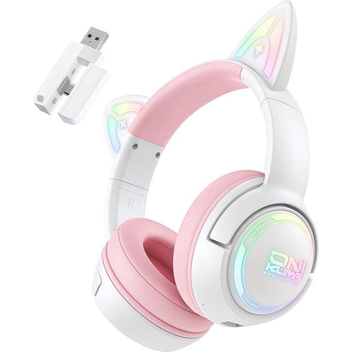 Onikuma GT838 gaming headphones (pink) (Cablato), Cuffie da gaming, Pink, Rosa