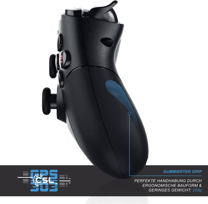 Immagine prodotto CSL Controller PlayStation 4, gamepad Bluetooth per PS4, doppia vibrazione, touchpad, 3,5 mm, sensore (PS4, PC)