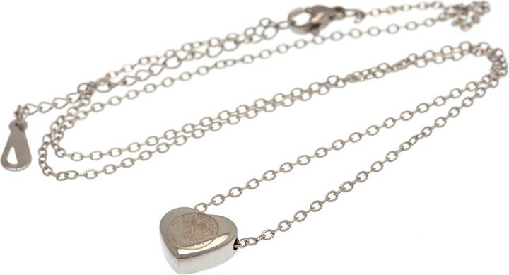 Actual product image Celtic FC Heart Stainless Steel Necklace (100% synthetic material)