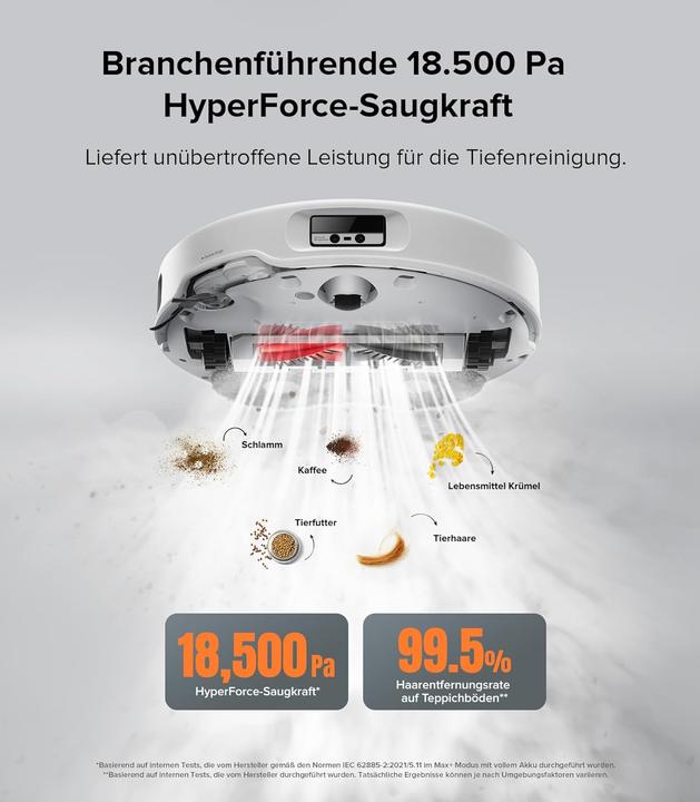 Produktbild Roborock Qrevo Edge Saugroboter mit Wischfunktion,Dual Anti-Tangle,AdaptiLift™ Chassis,18500Pa (18500 Pa, Wischpads (rotierend))