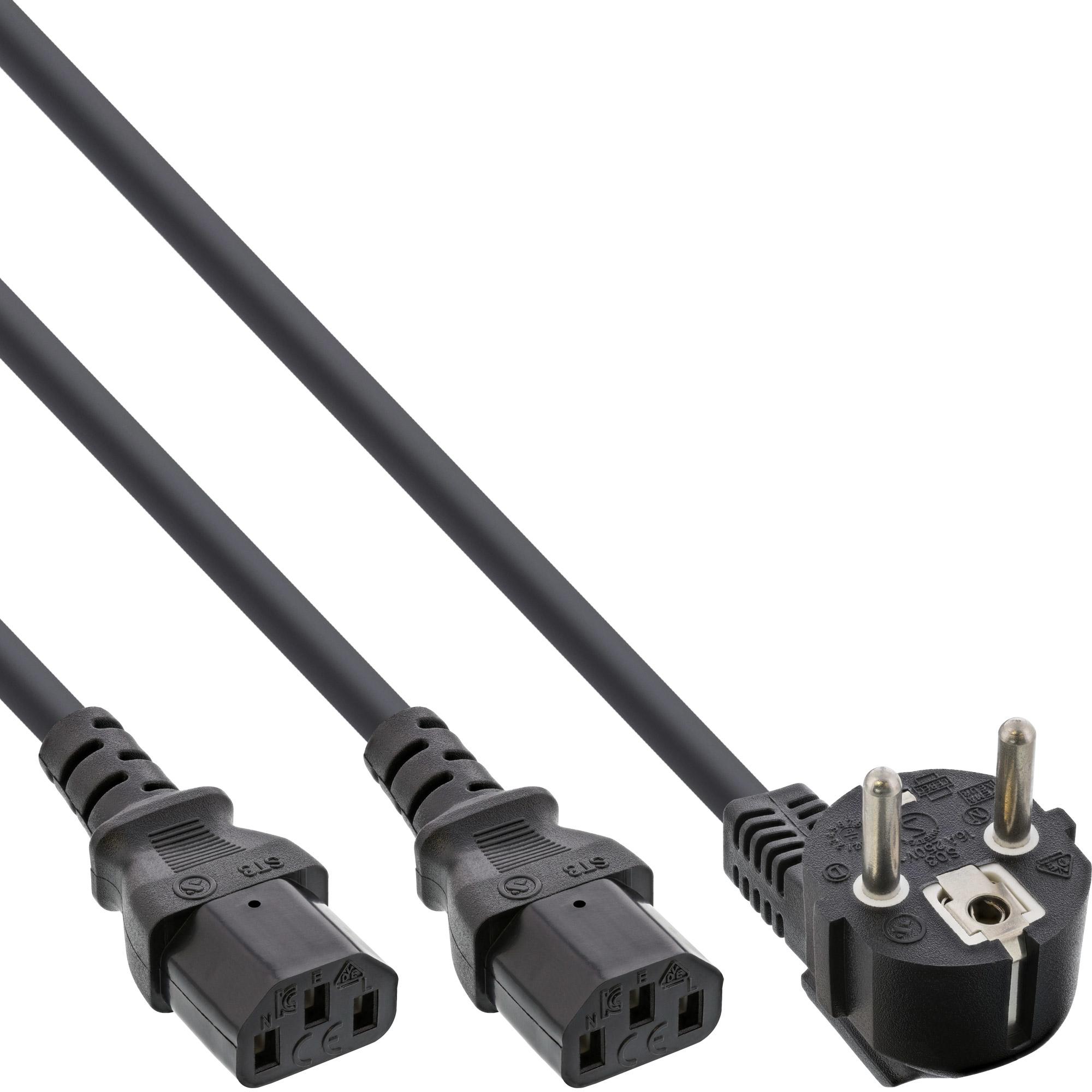 InLine Netz-Y-Kabel (1 m), Stromkabel