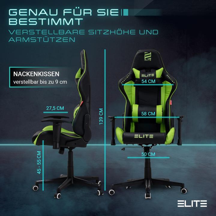 Image du produit Elite MG200 Destiny, Noir/Vert