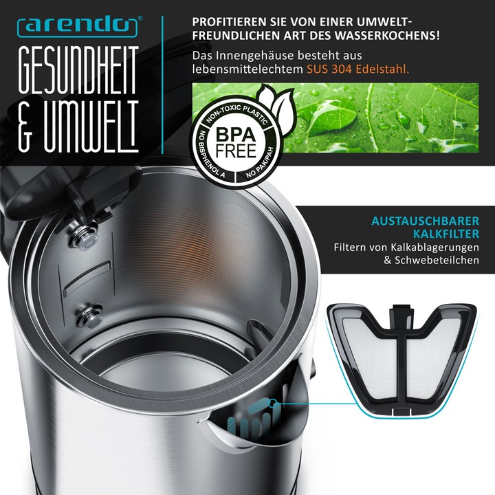 Actual product image Arendo Kettle (1.70 l)